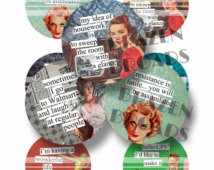 Vintage Brazen Broads 1A Quotes 2.6 25 Inch Circle Digital Downloads ...