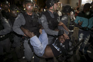 ... In Tel Aviv During Anti-Racism Protest Sparked By Soldier's Beating