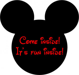 Mickey Mouse head and quote vinyl wall decal