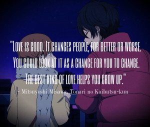 home quotes anime quote tonari no kaibutsu kun