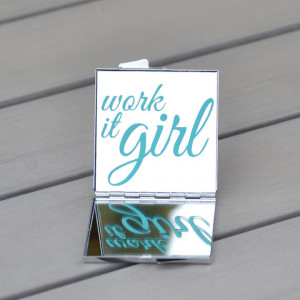 Motivational quote compact mirror | Work it girl |Fitness inspiration ...