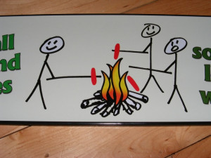 Camping Fire Fun Games Cooking Weiners Humorous Funny Tin Sign | eBay ...