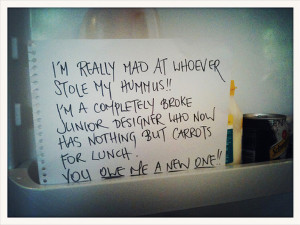funny office fridge notes