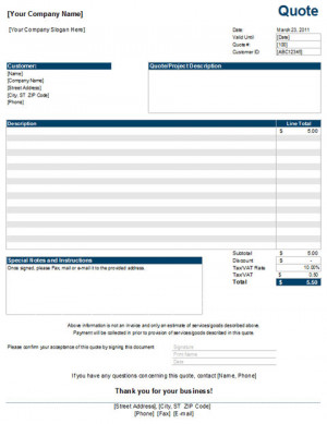 Excel Invoice Templates Free Download