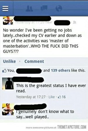 Funny photos funny CV prank Facebook