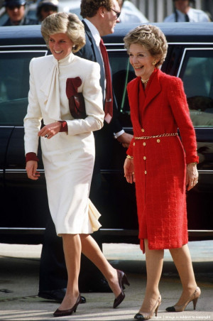First Lady Nancy Reagan with Princess Diana