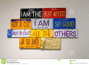 ... recycled to form a quote from a famous artist, and create wall art