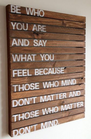 Cute wall hanging and great quote!