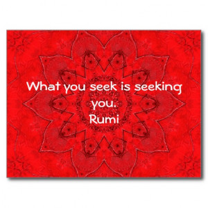 what_you_seek_rumi_wisdom_attraction_quotation_postcard ...