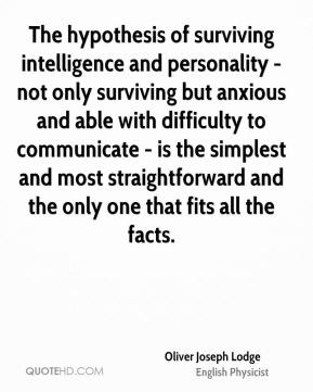 The hypothesis of surviving intelligence and personality - not only ...