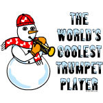 Trumpet Player Snowman Wearing...