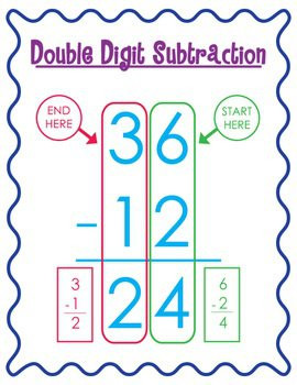 Double digit subtraction without regrouping