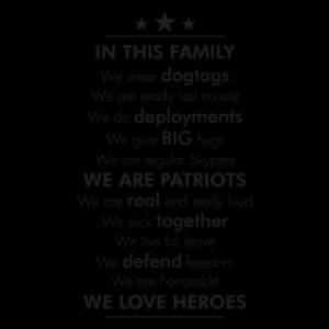 Military In This Family Wall Quotes™ Decal