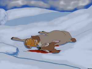 morte da mãe de bambi bambi chorou e ficou muito