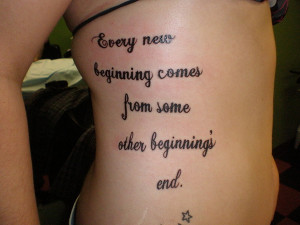 Beginning Quote Tattoo