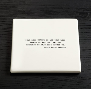 Literary Quote Coasters, Ralph Waldo Emerson - 4