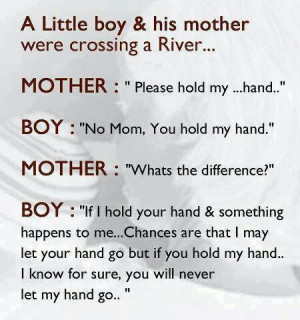 Little boy and mom