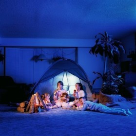 Camping out indoors or out is a fun idea for a sleepover party that's ...
