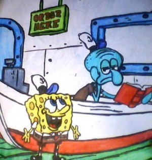 spongebob squarepants hey squidward xd