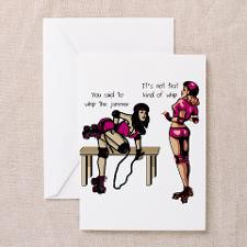 RollerBuzz roller derby style Greeting Cards (Pk o for