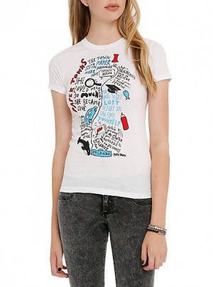 Paper Towns Doodle Quotes Girls T-Shirt SKU : 10392050 ONLINE ...