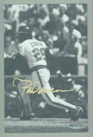 Rod Carew - UDA Autographed 3,000 Hit Club photo (Twins) Baseball card