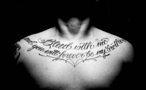 Chest quotes tattoos can be stylish and at the same time meaningful.