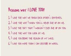 My 101 reasons why I love him jar ♥