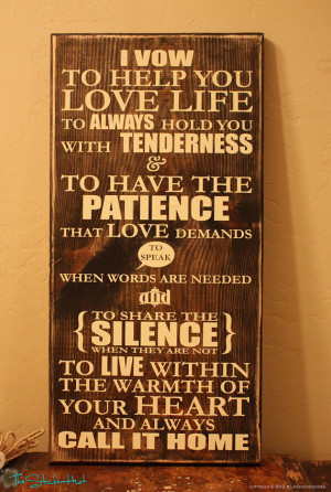 The best wedding vow ever!!! From Madea's Family Reunion.