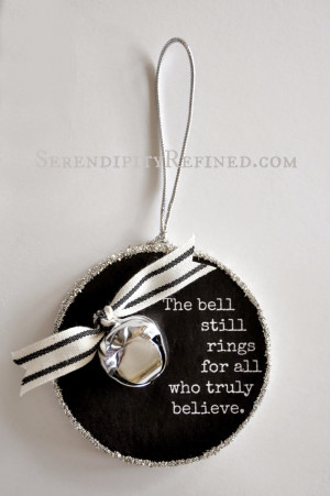 Polar Express Bell Quote Ornament {Ornament Day 7}