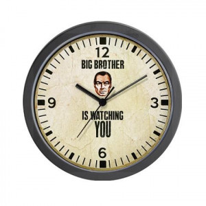 1984 Orwell - Big Brother Wall Clock