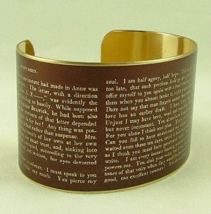 ... ' amazing cuff bracelets with Austen and Bronte quotes. *swoons