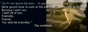 the notebook , forever and always cover