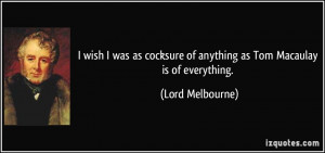 More Lord Melbourne Quotes