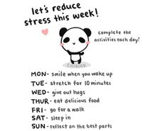 don't worry, happy, panda, quote, quotes, stress, reduce stress