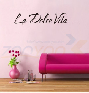 La Dolce Vita película decoración creativa Cita Tatuajes de pared ...