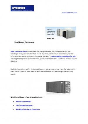 ... Cargo Containers 20 39 amp 40 39 Cargo Container for Sale Get Quote