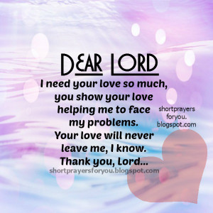 lord i thank you for your love