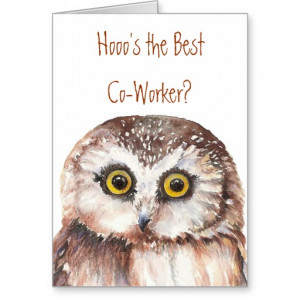 funny_co_worker_birthday_wise_owl_humor_cards ...