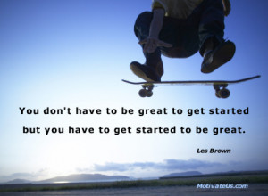 motivational picture of skateboard in the air with the quote: You ...