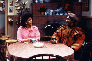 ... Rashād as Clair Olivia Huxtable and Bill Cosby as Dr. Cliff Huxtable