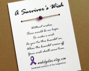 ... Wish. The Wish Bracelet for Cancer Awareness. Purple Ribbon Edition