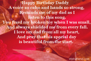 birthday daddy poems dad birthday sayings happy birthday poems for dad ...