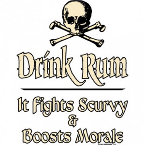 DRINK RUM - IT FIGHTS SCURVY AND BOOSTS MORALE FUNNY T-SHIRT