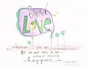 Kids wall art, Mother Teresa quote, girls bedroom art, love art, room ...