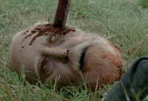 Hershel decapitated by The Governor and Michonne putting down Hershel ...