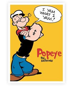 Details about Popeye the Sailor Series Quotes Typography Print Poster