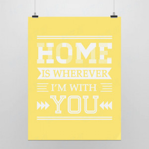 Sayings You Home Modern Minimalist Pop Poster Inspirational Home Wall ...