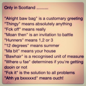 Slang- go awa'n boil yer heid! Celtic Euro, Blessed, Scots, Funny ...