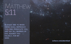Bible Quote Matthew 5 11 Inspirational Hubble Space Telescope Image